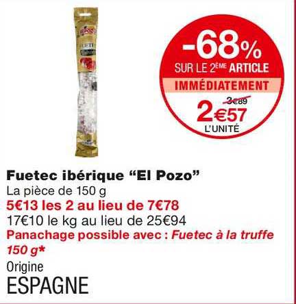 fuetec ibérique "el pozo"