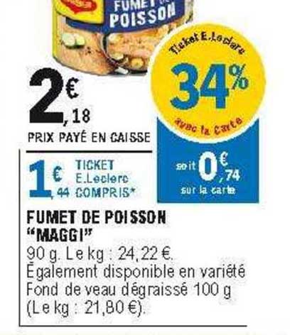 Fumet De Poisson "maggi"
