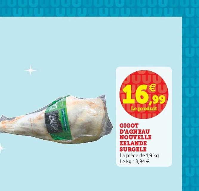 gigot d'agneau nouvelle zélande surgelé