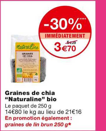 graines de chia naturaline bio -30% immédiatement