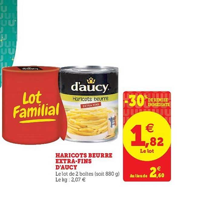 haricots beurre extra-fins d'aucy