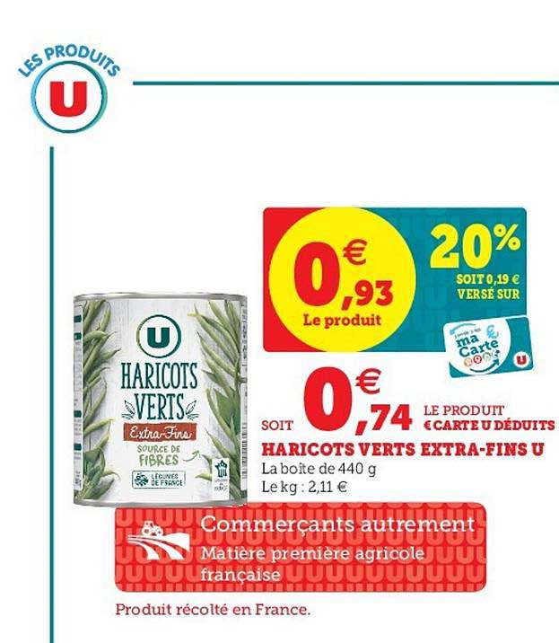 haricots verts extra-fins u