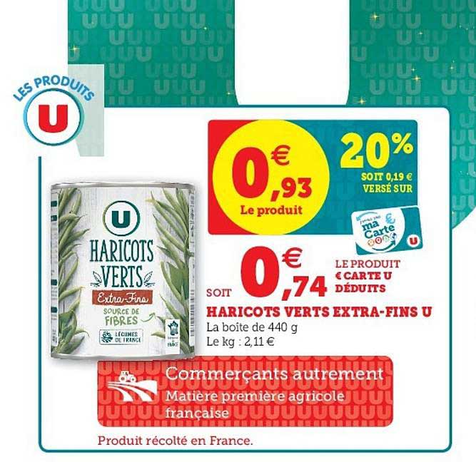 haricots verts extra-fins u