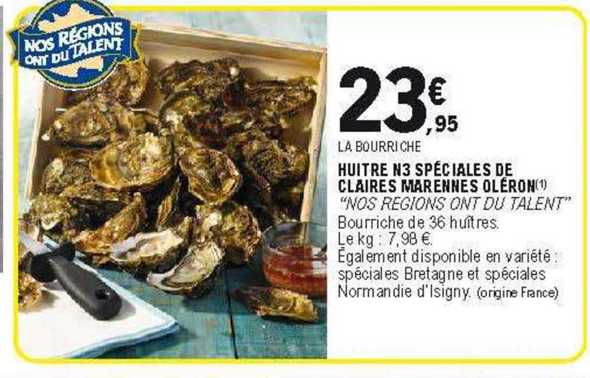 huite n3 spéciales de claires marennes oléron "nos regions ont du talent"