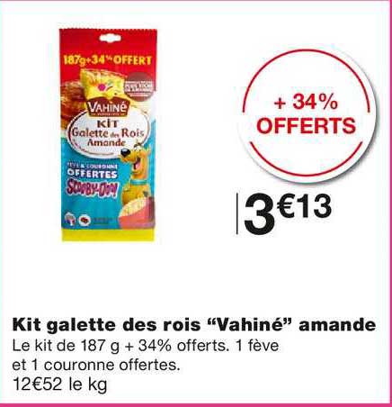 kit galette des rois "vahiné" amande
