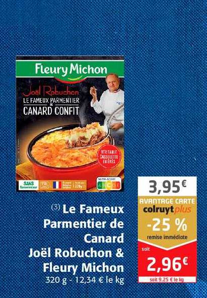 le fameux parmentier de canard joël robuchon & fleury michon