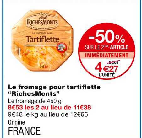 Le Fromage Pour Tartiflette "richesmonts"