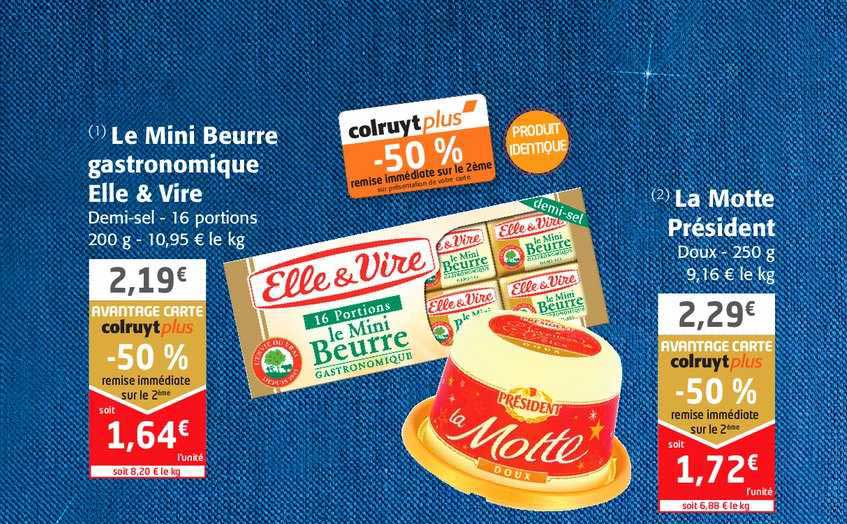 le mini beurre gastronomique elle & vire la motte président