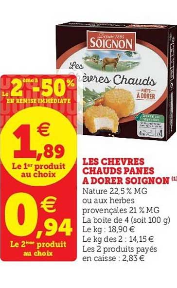 les chèvres chauds panés à dorer soignon