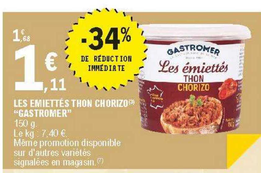 les émiettés thon chorizo "gastromer"