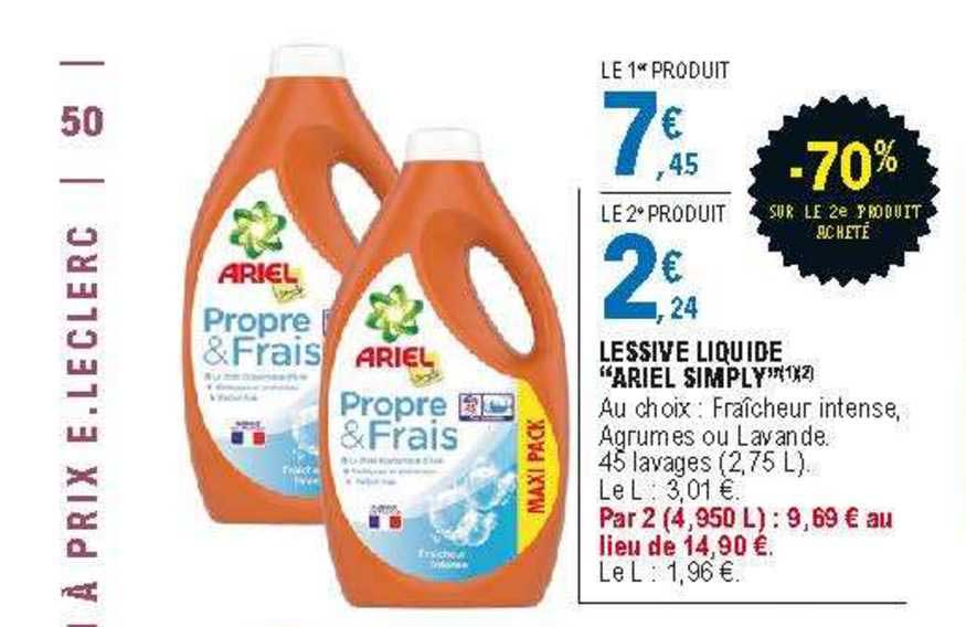 lessive liquide "ariel simply"