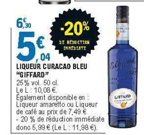 Liqueur Curacao Bleu "giffard"