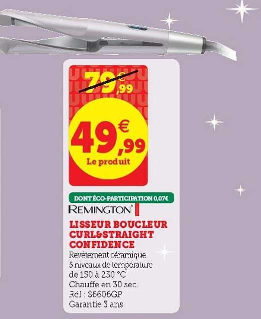Lisseur Boucleur Curl&straight Confidence Remington