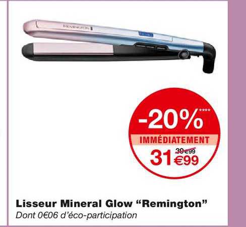 lisseur mineral glow "remington"