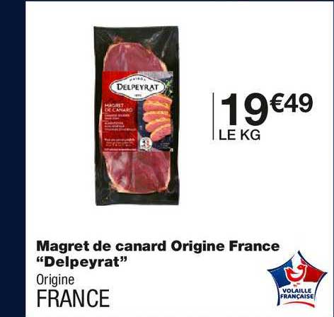 Magret De Canard Origine France "delpeyrat"