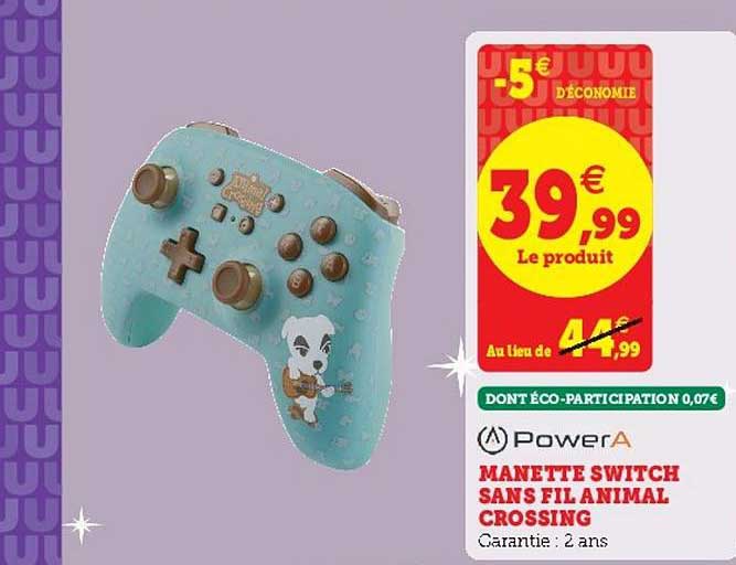 manette switch sans fil animal crossing power a