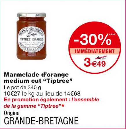 marmelade d'orange medium cut "tiptree"