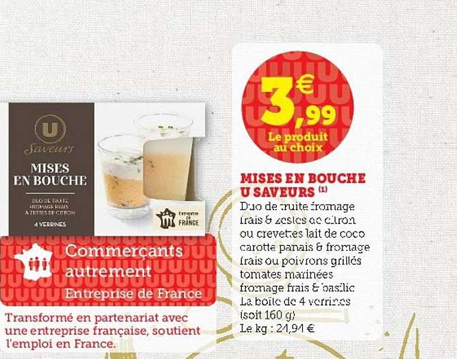 mises en bouche u saveurs