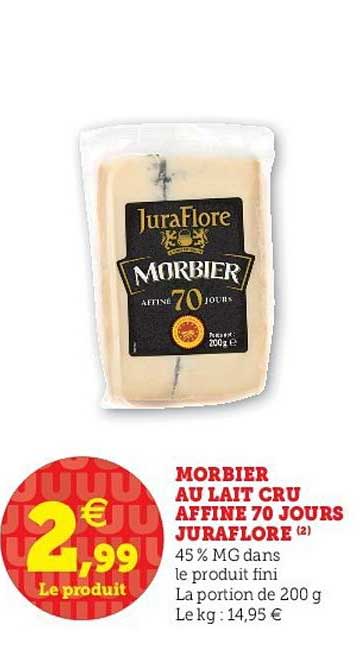 morbier au lait cru affiné 70 jours juraflore