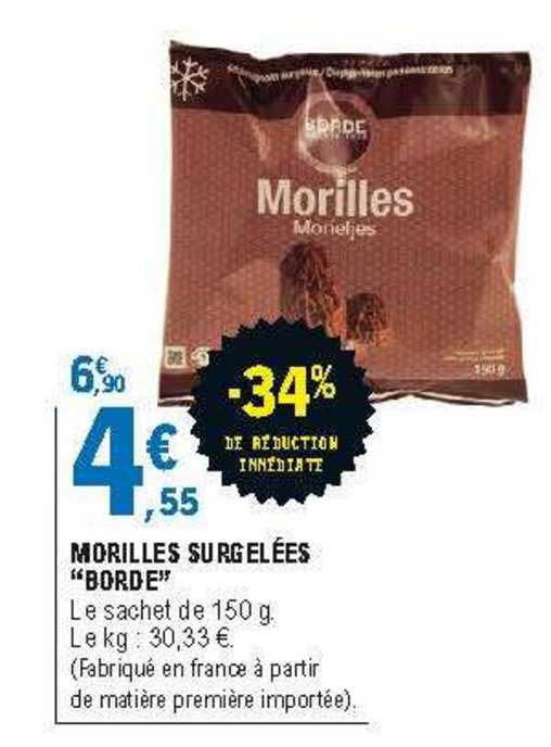 Morilles Surgelées "borde"