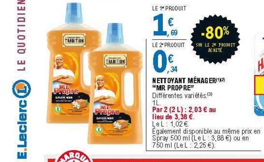 nettoyant ménager "mr propre"
