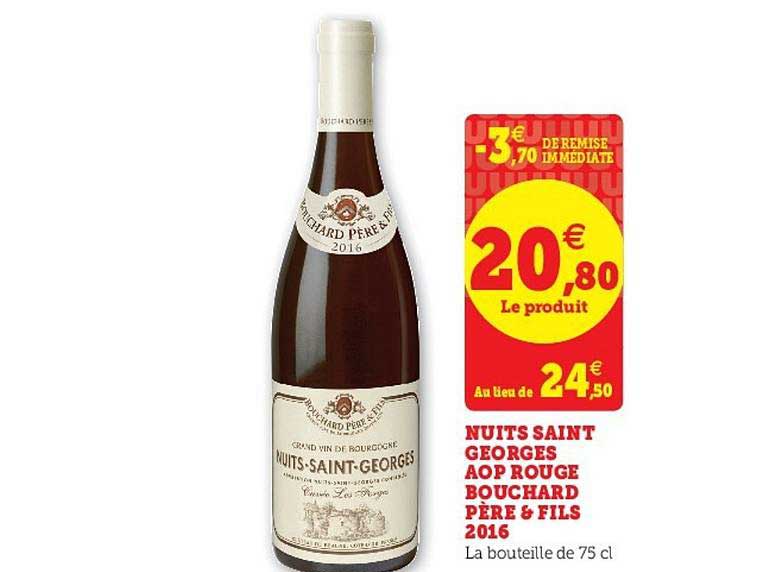 nuits saint georges aop rouge bouchard père & fils 2016
