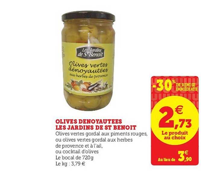 olives dénoyautées les jardins de st benoit