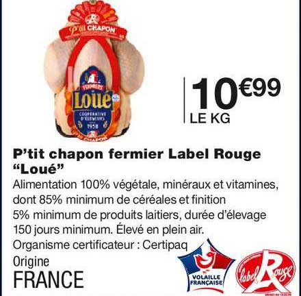 p'tit chapon fermier label rouge "loué"