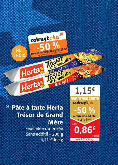 pâte à tarte herta trésor de grand mère