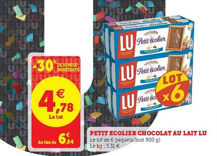 Petit écolier Chocolat Au Lait Lu