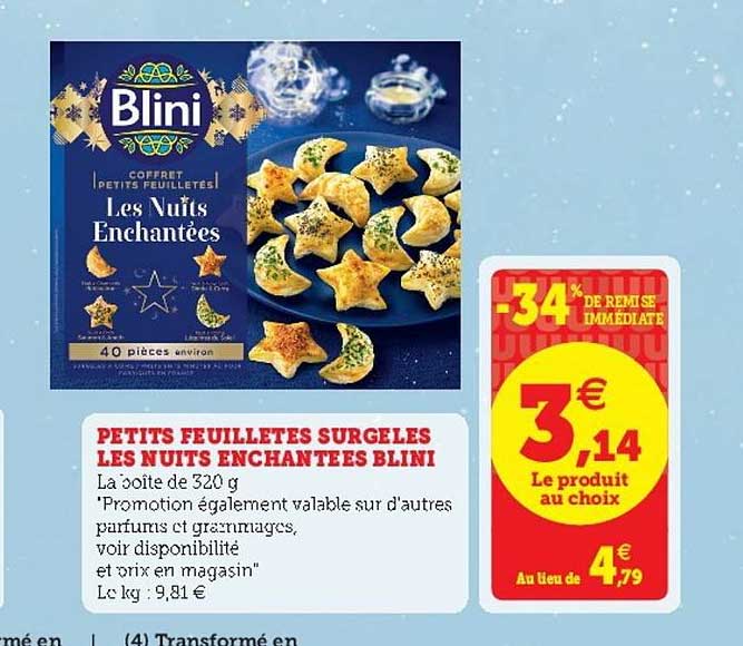 petits feuilletés surgelés les nuits enchantées blini