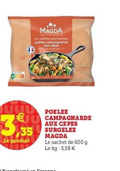 Poêlée Campagnarde Aux Cèpes Surgelée Magda