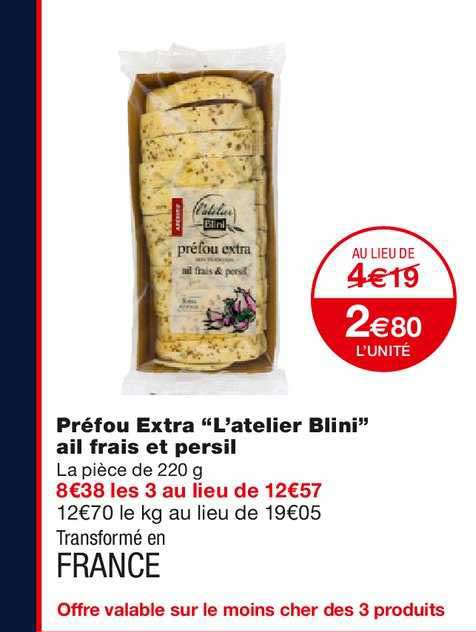 préfou extra "l'atelier blini" ail frais et persil