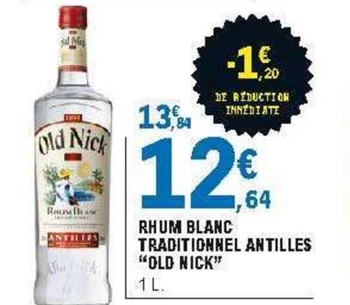 rhum blanc traditionnel antilles "old nick"