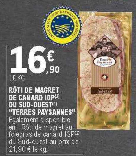 rôti de magret de canard igp du sud ouest "terres paysannes"