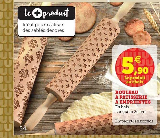 rouleau à patisserie à empreintes
