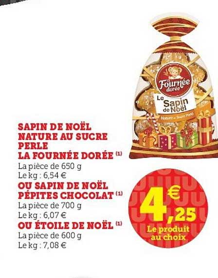 sapin de noël nature au sucre perle la fournée dorée ou sapin de noël pépites chocolat ou étoile de noël