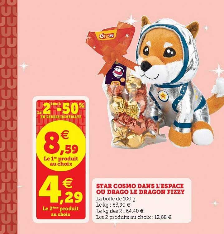 star cosmo dans l'espace ou drago le dragon fizzy