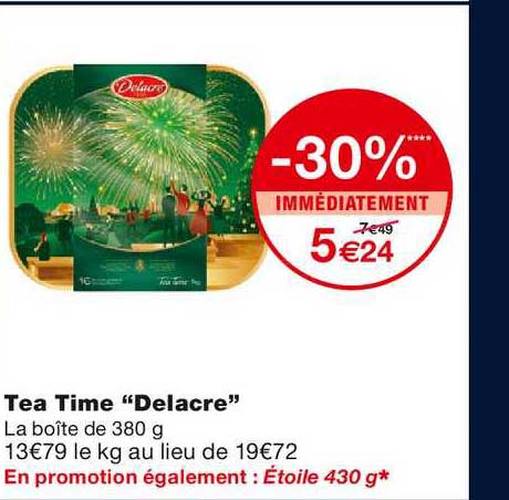 Tea Time Delacre -30% De Remise Immédiate