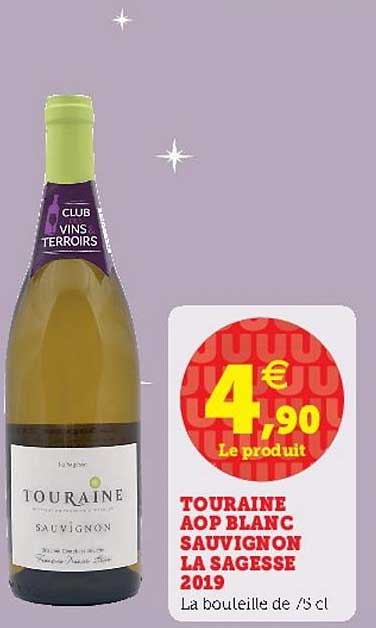 touraine aop blanc sauvignon la sagesse 2019
