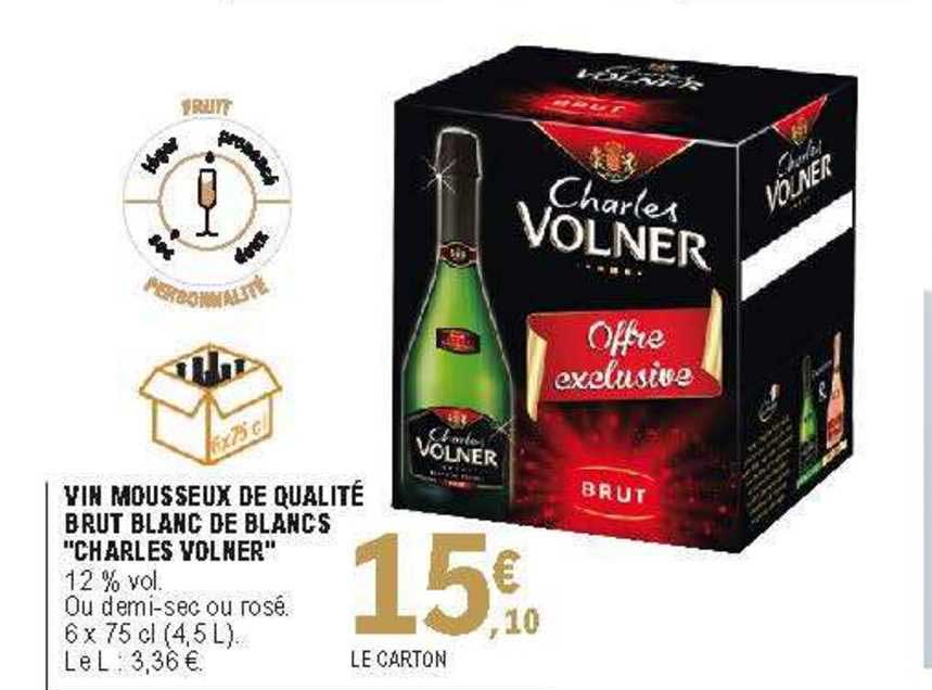 vin mousseux de qualité brut blanc de blancs "charles volner"