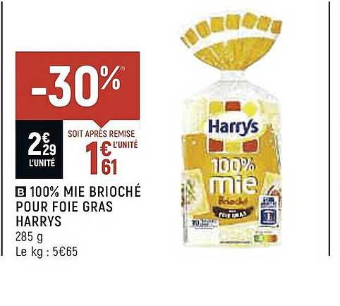 100% Mie Brioché Pour Foie Gras Harrys
