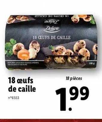 18 oeufs de caille deluxe