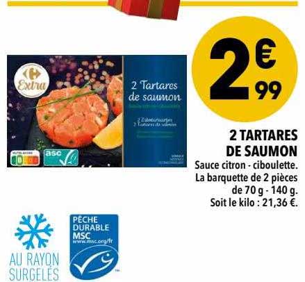 2 tartares de saumon