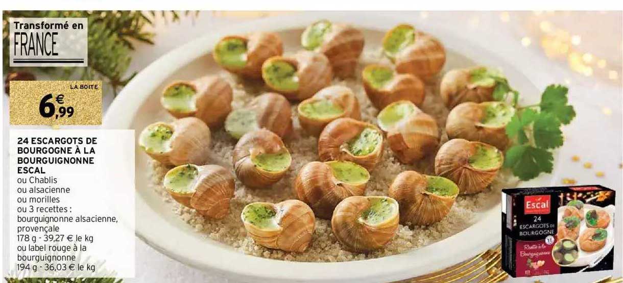 24 escargots de bourgogne à la bourguignonne escal