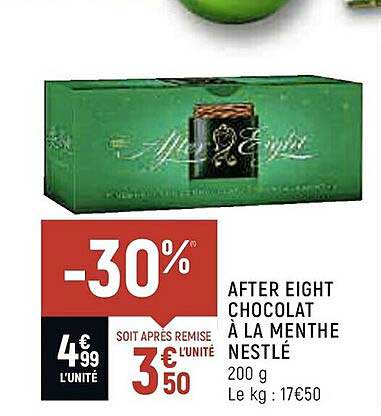 after eight chocolat à la menthe nestlé