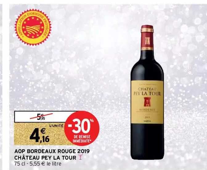 aop bordeaux rouge 2019 château pey la tour
