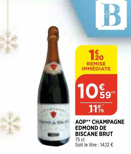 aop champagne edmond biscane brut