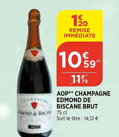 aop champagne edmond de biscane brut