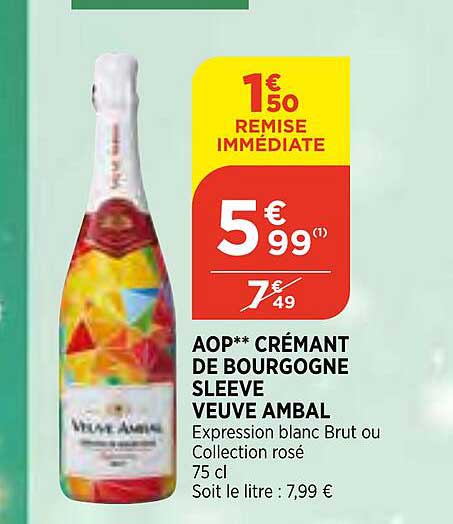 aop crémant de bourgogne sleeve veuve ambal